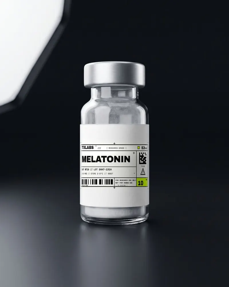 Melatonin research peptide vial