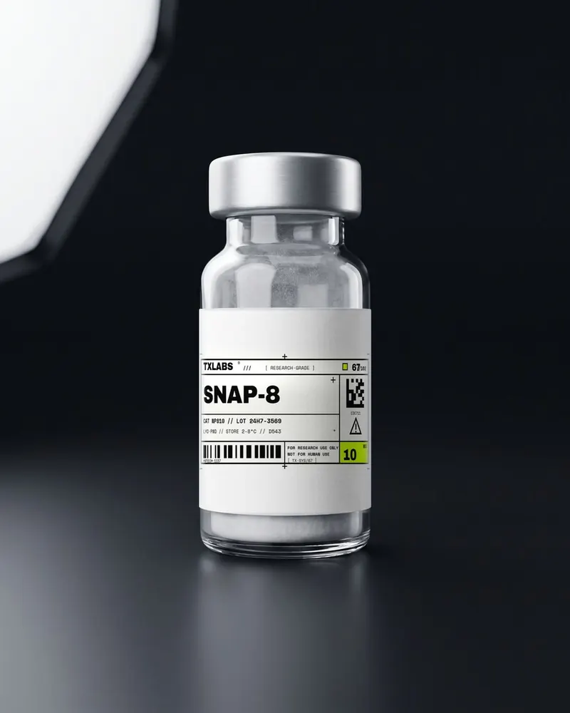 SNAP-8 research peptide vial