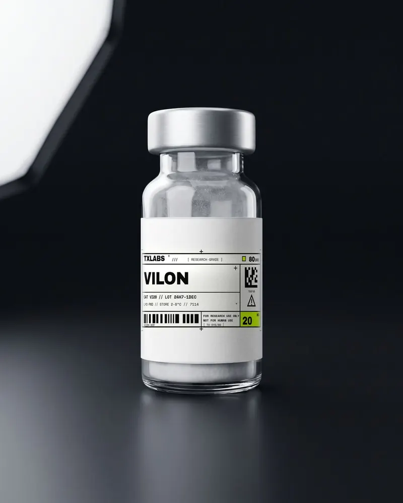 Vilon research peptide vial
